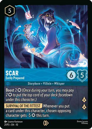 (021) Scar - Eerily Prepared - Disney Lorcana Promo Cards Cold Foil