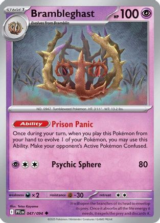 Brambleghast (47/094) - ME02 Phantasmal Flames Reverse Holofoil - Uncommon