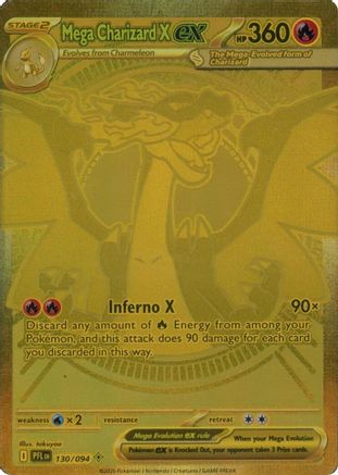 Mega Charizard X ex (130/094) - ME02 Phantasmal Flames Holofoil - Mega Hyper Rare