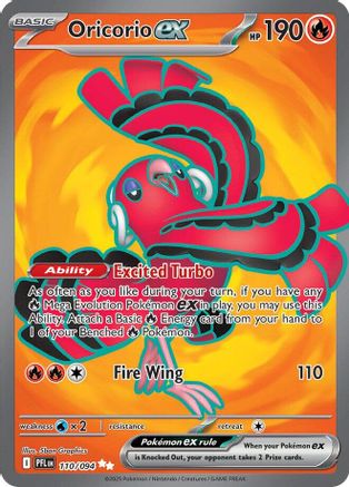Oricorio ex (110/094) - ME02 Phantasmal Flames Holofoil - Ultra Rare