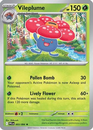Vileplume (3/094) - ME02 Phantasmal Flames Holofoil - Rare