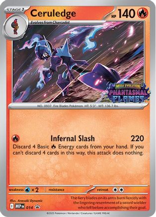 Ceruledge (Prerelease) (14) - ME Mega Evolution Promo Holofoil - Promo