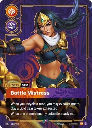(203/221) Sivir - Battle Mistress - Spiritforged Foil