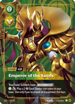(197/221) Azir - Emperor of the Sands - Spiritforged Foil