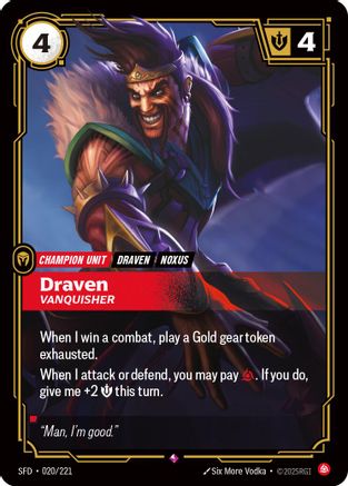 (020/221) Draven - Vanquisher - Spiritforged Foil