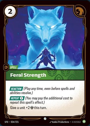 (034/221) Feral Strength - Spiritforged Foil
