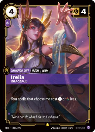 (141a/221) Irelia - Graceful (Alternate Art) - Spiritforged Foil