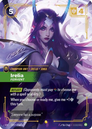 (225*/221) Irelia - Fervent (Signature) - Spiritforged Foil
