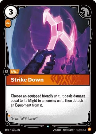 (107/221) Strike Down - Spiritforged Foil