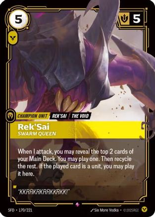 (170/221) Rek'Sai - Swarm Queen - Spiritforged Foil
