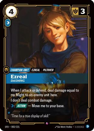 (082/221) Ezreal - Dashing - Spiritforged Foil