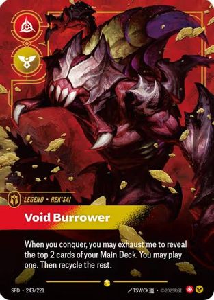 (243/221) Rek'sai - Void Burrower (Overnumbered) - Spiritforged Foil