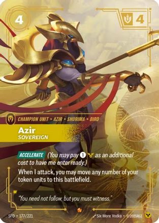 (177/221) Azir - Sovereign - Spiritforged Foil