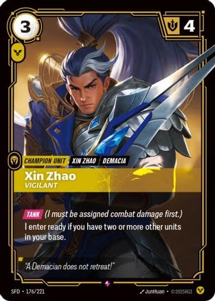 (176/221) Xin Zhao - Vigilant - Spiritforged Foil