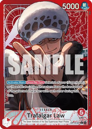 (OP14-001) Trafalgar Law - OP14-001 (Alternate Art) - The Azure Sea's Seven - Foil