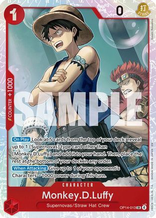 (OP14-013) Monkey.D.Luffy - OP14-013 - The Azure Sea's Seven - Foil