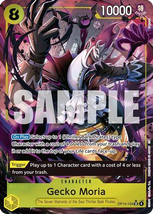 (OP14-104) Gecko Moria - OP14-104 (Alternate Art) - The Azure Sea's Seven - Foil