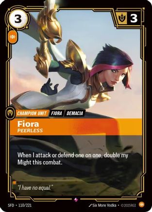 (110/221) Fiora - Peerless - Spiritforged Foil