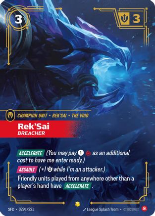 (029a/221) Rek'Sai - Breacher (Alternate Art) - Spiritforged Foil