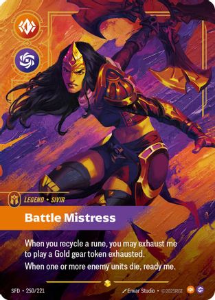 (250/221) Sivir - Battle Mistress (Overnumbered) - Spiritforged Foil