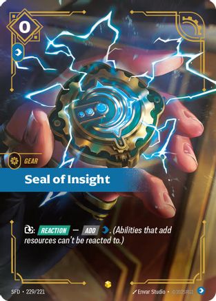 (229/221) Seal of Insight (Overnumbered) - Spiritforged Foil