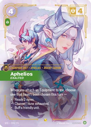 (224/221) Aphelios - Exalted (Overnumbered) - Spiritforged Foil