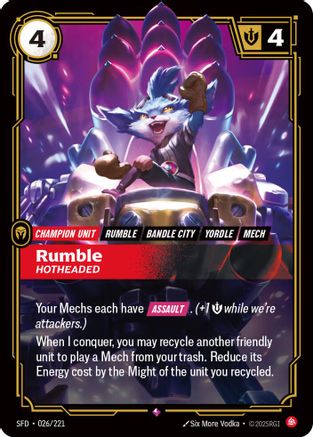 (026/221) Rumble - Hotheaded - Spiritforged Foil