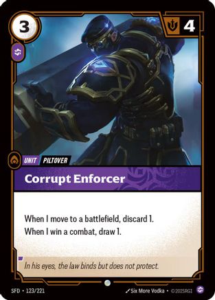 (123/221) Corrupt Enforcer - Spiritforged Foil