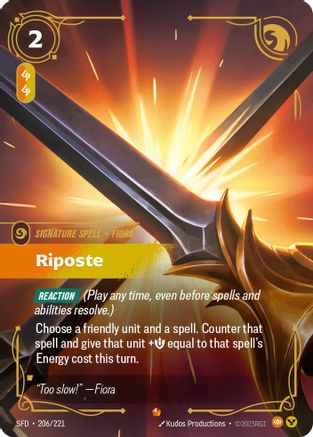 (206/221) Riposte - Spiritforged Foil