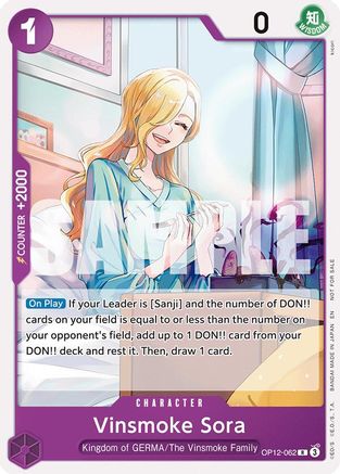 (OP12-062) Vinsmoke Sora (Tournament Pack 2026 Vol. 1) - One Piece Promotion Cards Normal