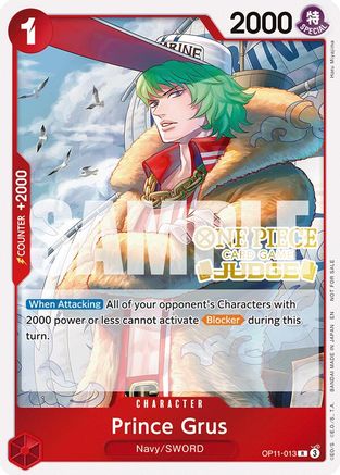 (OP11-013) Prince Grus (Judge Pack Vol. 7) - One Piece Promotion Cards Foil