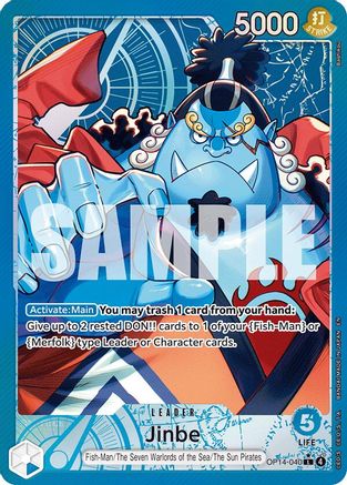 (OP14-040) Jinbe - OP14-040 (Alternate Art) - The Azure Sea's Seven - Foil