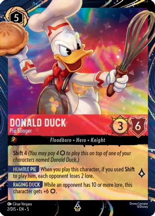 (002) Donald Duck - Pie Slinger - Disney Lorcana Promo Cards Holofoil