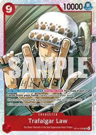 (OP14-009) Trafalgar Law - OP14-009 - The Azure Sea's Seven - Foil