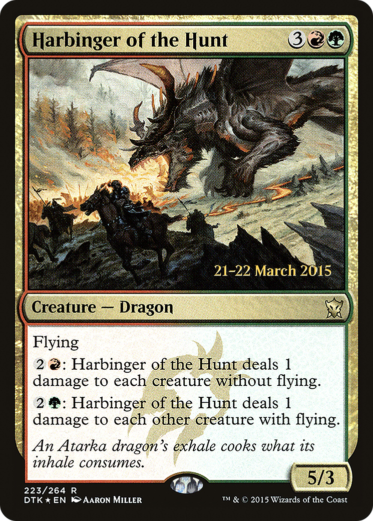 Harbinger of the Hunt (PRE-223S) - Dragons of Tarkir Promos (Prerelease) Foil