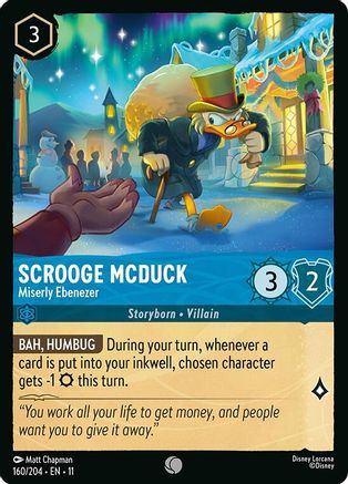 (160/204) Scrooge McDuck - Miserly Ebenezer - Winterspell Cold Foil