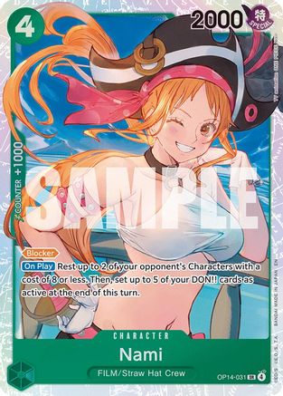 (OP14-031) Nami - The Azure Sea's Seven - Foil
