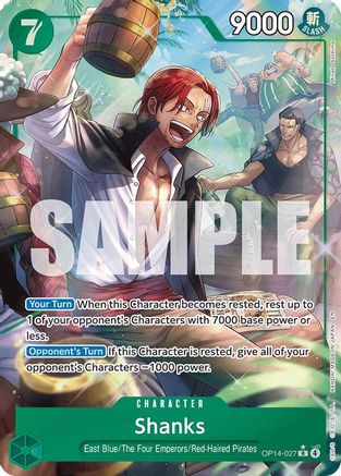 (OP14-027) Shanks (Alternate Art) - The Azure Sea's Seven - Foil