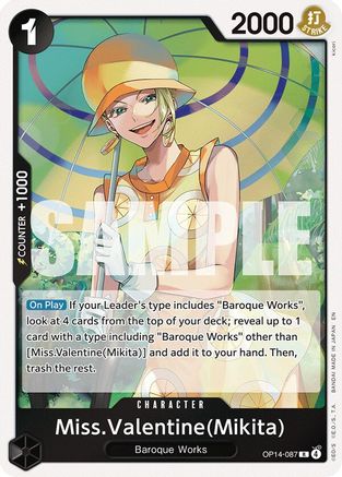 (OP14-087) Miss.Valentine(Mikita) - The Azure Sea's Seven - Foil
