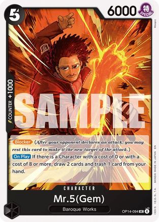 (OP14-094) Mr.5(Gem) - The Azure Sea's Seven - Normal