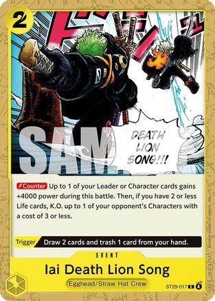 (ST29-017) Iai Death Lion Song - Starter Deck 29: Egghead Normal