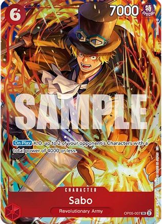 (OP05-007) Sabo (Illustration Box Vol.5) - One Piece Promotion Cards Foil