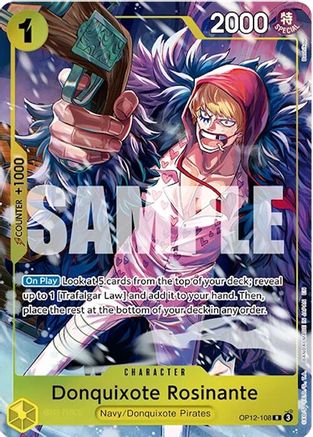 (OP12-108) Donquixote Rosinante (Illustration Box Vol.6) - One Piece Promotion Cards Foil