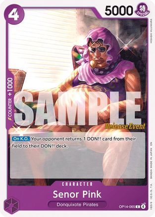 (OP14-065) Senor Pink - The Azure Sea's Seven Release Event Cards - Normal