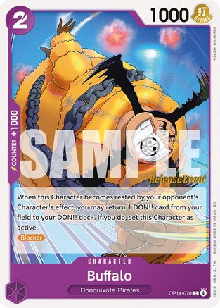 (OP14-070) Buffalo - The Azure Sea's Seven Release Event Cards - Normal