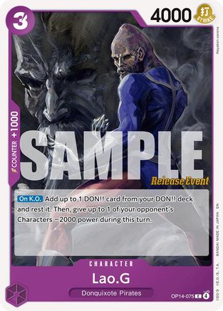 (OP14-075) Lao.G - The Azure Sea's Seven Release Event Cards - Normal