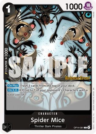 (OP14-081) Spider Mice - The Azure Sea's Seven Release Event Cards - Normal