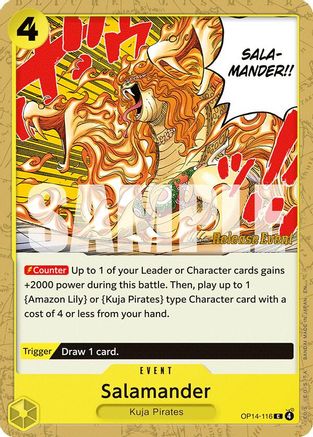 (OP14-116) Salamander - The Azure Sea's Seven Release Event Cards - Normal