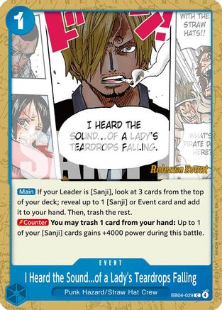 (EB04-029) I Heard the Sound...of a Lady's Teardrops Falling - The Azure Sea's Seven Release Event Cards - Normal