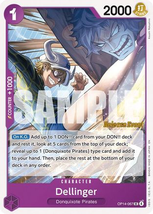 (OP14-067) Dellinger - The Azure Sea's Seven Release Event Cards - Normal